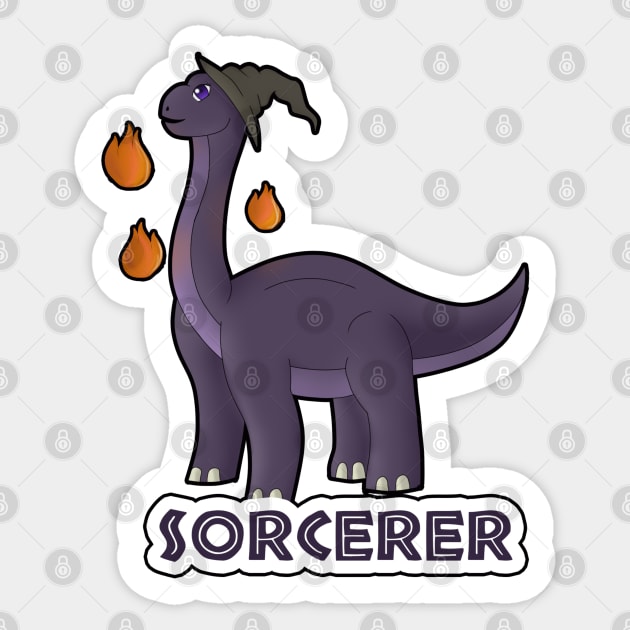 Dungeons and Dinos RPG - SORCERER Sticker by RickSoleni